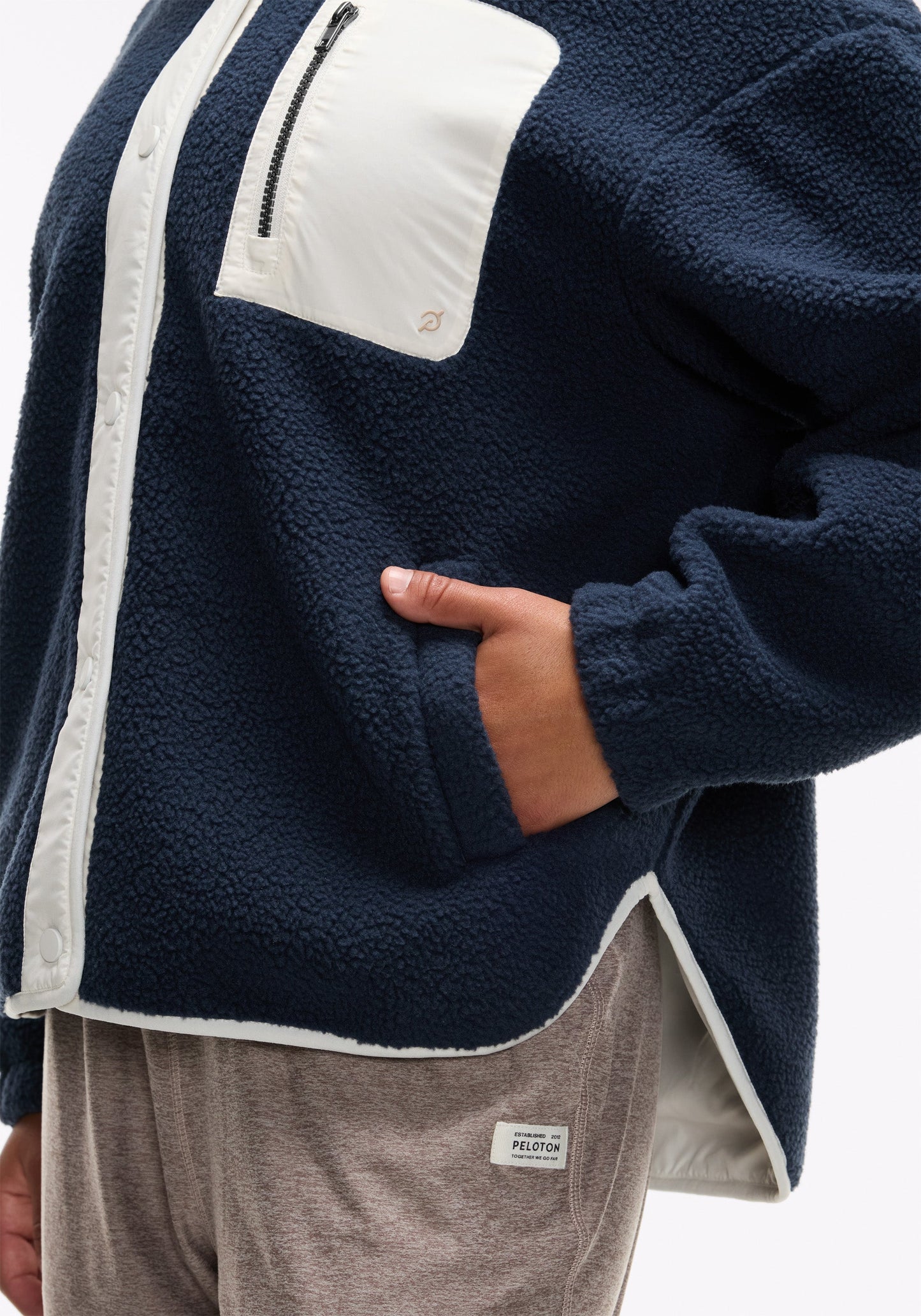 Cozy Fleece Snap Front Jacket