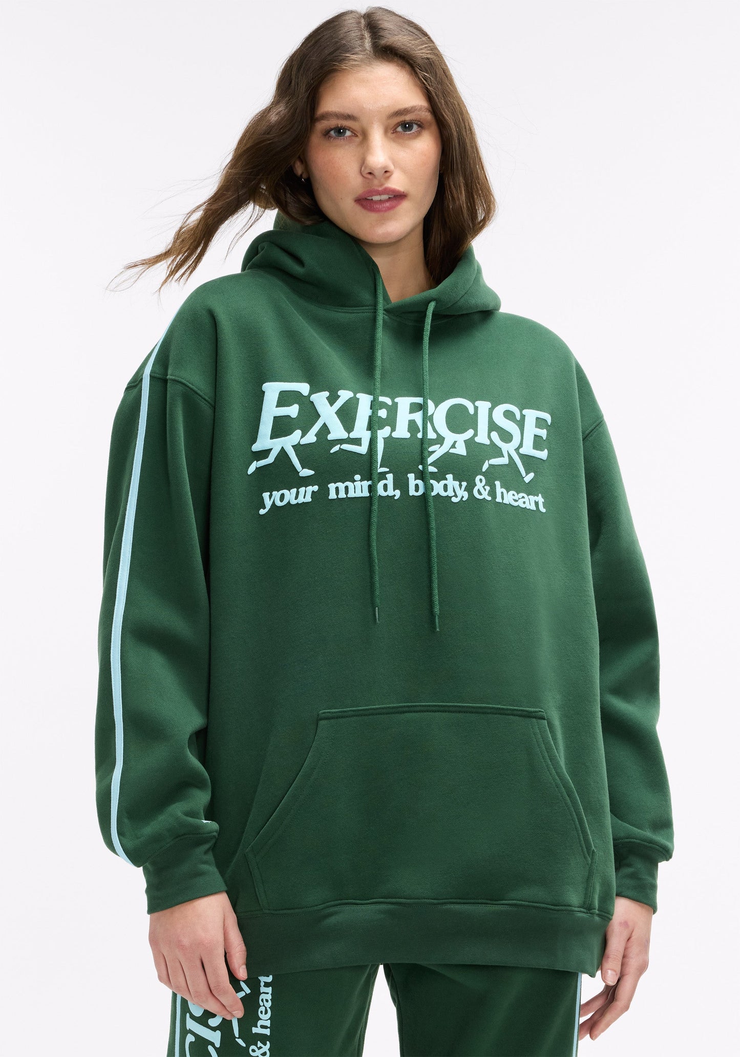 Exercise Your Mind, Body & Heart Oversized Hoodie