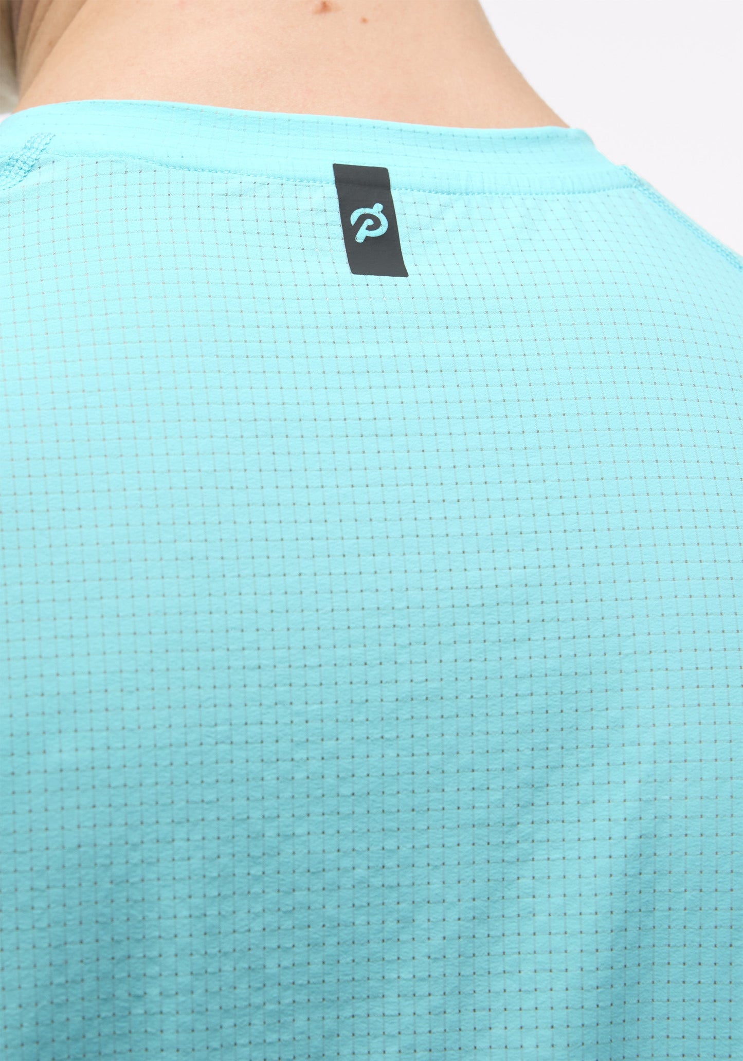 Grid Jacquard Colorblock Short Sleeve
