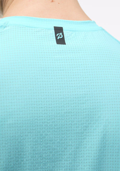 Grid Jacquard Colorblock Short Sleeve