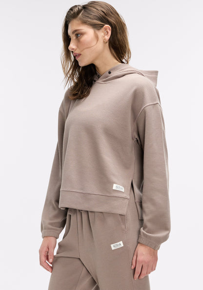 Waffle Snap Pull Over Hoodie